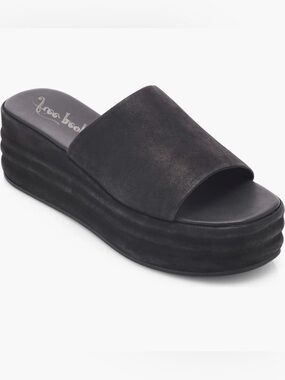 Free People Women's Harbor Flatform Slides Sandals black size 38